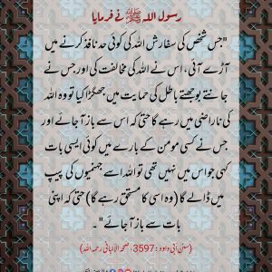 Read more about the article جھگڑے میں حقیقت جاننے سے پہلے کسی ایک فریق کی مدد کرنا بڑا گناہ ہے