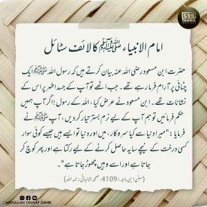 Read more about the article امام الانبیاء کا لائف سٹائل