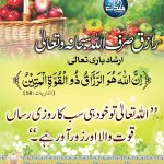 Read more about the article رازق صرف اللہ سبحانہ وتعالی