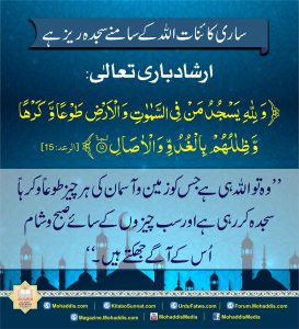 Read more about the article ساری کائنات اللہ کے سامنے سجدہ ریز ہے