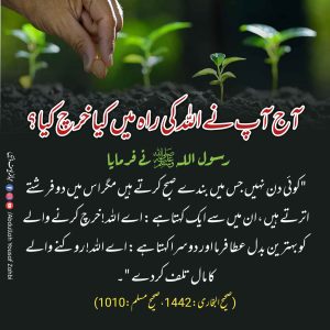 Read more about the article آج آپ نے اللہ کی راہ میں کیا خرچ کیا