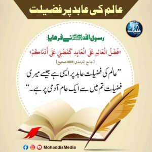 Read more about the article عالم کی عابد پر فضیلت