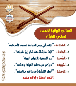 Read more about the article المراتب الربانية الخمس لصاحب القرآن