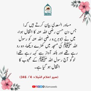 Read more about the article رسول اللہ کے محبوب حضرت حسن رضی اللہ عنہ