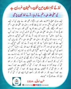 Read more about the article نماز کے تمام ارکان میں سکون و اطمینان ضروری ہے