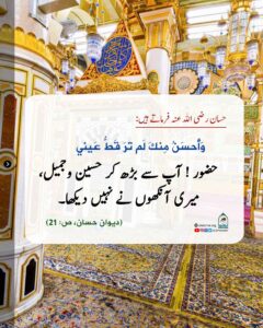 Read more about the article حضور! آپ سے بڑھ کر حسین و جمیل میری آنکھوں نے نہیں دیکھا