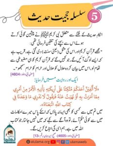 Read more about the article سلسہ حجیت حدیث