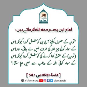 Read more about the article توحید کے بغیر کوئی انسان اللہ کے قریب نہیں ہو سکتا