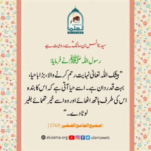 Read more about the article اللہ تعالی بہت با حیا ہے