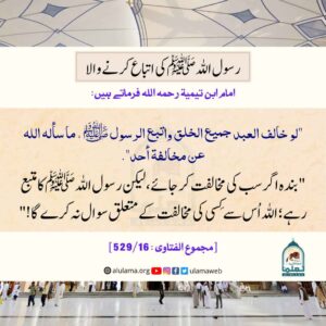 Read more about the article رسول اللہ ﷺ کی اتباع کرنے والا