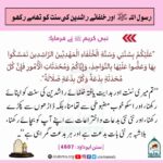 Read more about the article رسول اللہ ﷺ اور خلفائے راشدین کی سنت کو تھامے رکھو