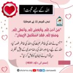 Read more about the article اللہ کے لیے محبت