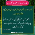 Read more about the article اللہ تعالی ہی مختار کل ہے