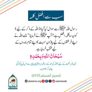 Read more about the article سب سے افضل کلمہ