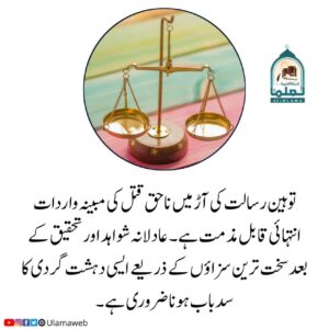 Read more about the article توہین رسالت کی آڑ میں ناحق قتل