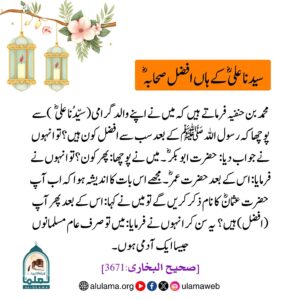 Read more about the article سیدنا علی کے ہاں افضل صحابہ