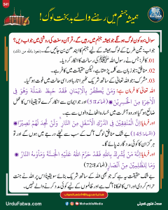 Read more about the article ہمیشہ جہنم میں رہنے والے بدبخت لوگ