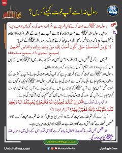Read more about the article رسول خدا سے آپ محبت کیسے کریں