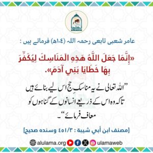 عامر شعبی تابعی رحمہ اللہ فرماتے ہیں