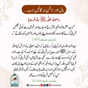 بال اور ناخن نہ کاٹیں جب