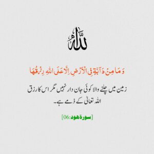 سب کا رزق اللہ کے ذمے ہے