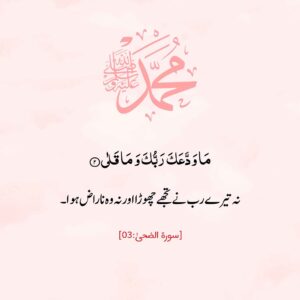 رب کی رحمت اور تسلی کا پیغام