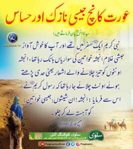 عورت کانچ جیسی نازک اور حساس