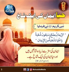 حیا ایمان کی ایک شاخ
