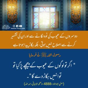 دوسروں کے عیوب کی ٹوہ مت لگاؤ