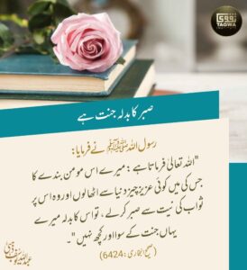 صبر کا بدلہ جنت ہے