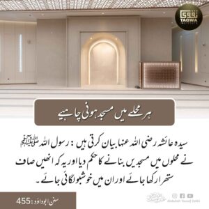 ہر محلے میں مسجد ہونی چاہیے