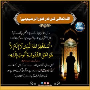 اللہ تعالی کس قدر غفور الرحیم ہے