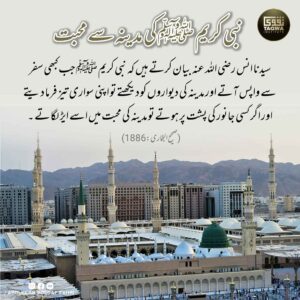 نبی کریم ﷺ کی مدینہ سے محبت