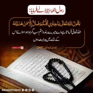 تم سب گمراہ ہو؛ سوائے اس کے جسے میں ہدایت دوں